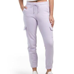 DKNY SPORT Mini Stud Logo Joggers With Cargo Pockets size Large